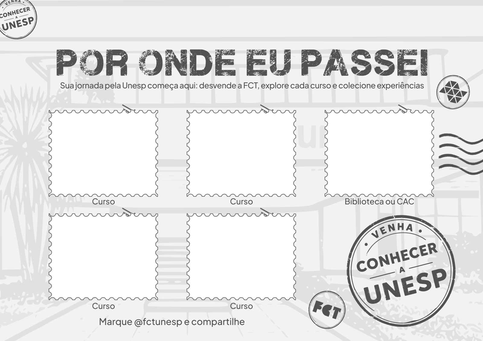 Verso do cartão — por onde eu passei